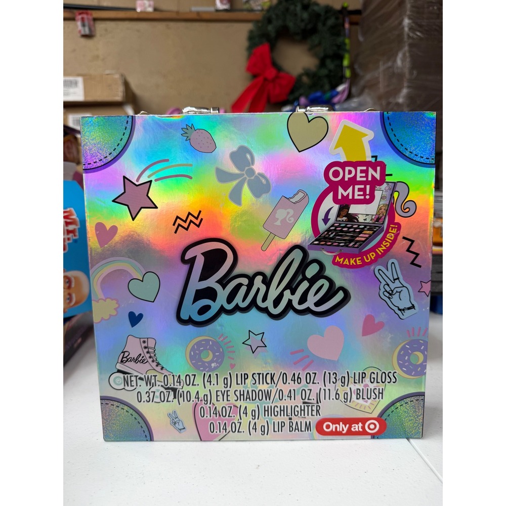 Barbie Makeup Vanity Case Just Play Holographic Beauty Set Target Exclusive